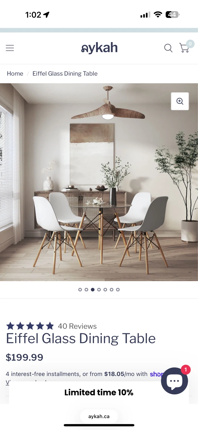 Aykah Eiffel Glass Dining Table Set with 4 Chairs - photo 5
