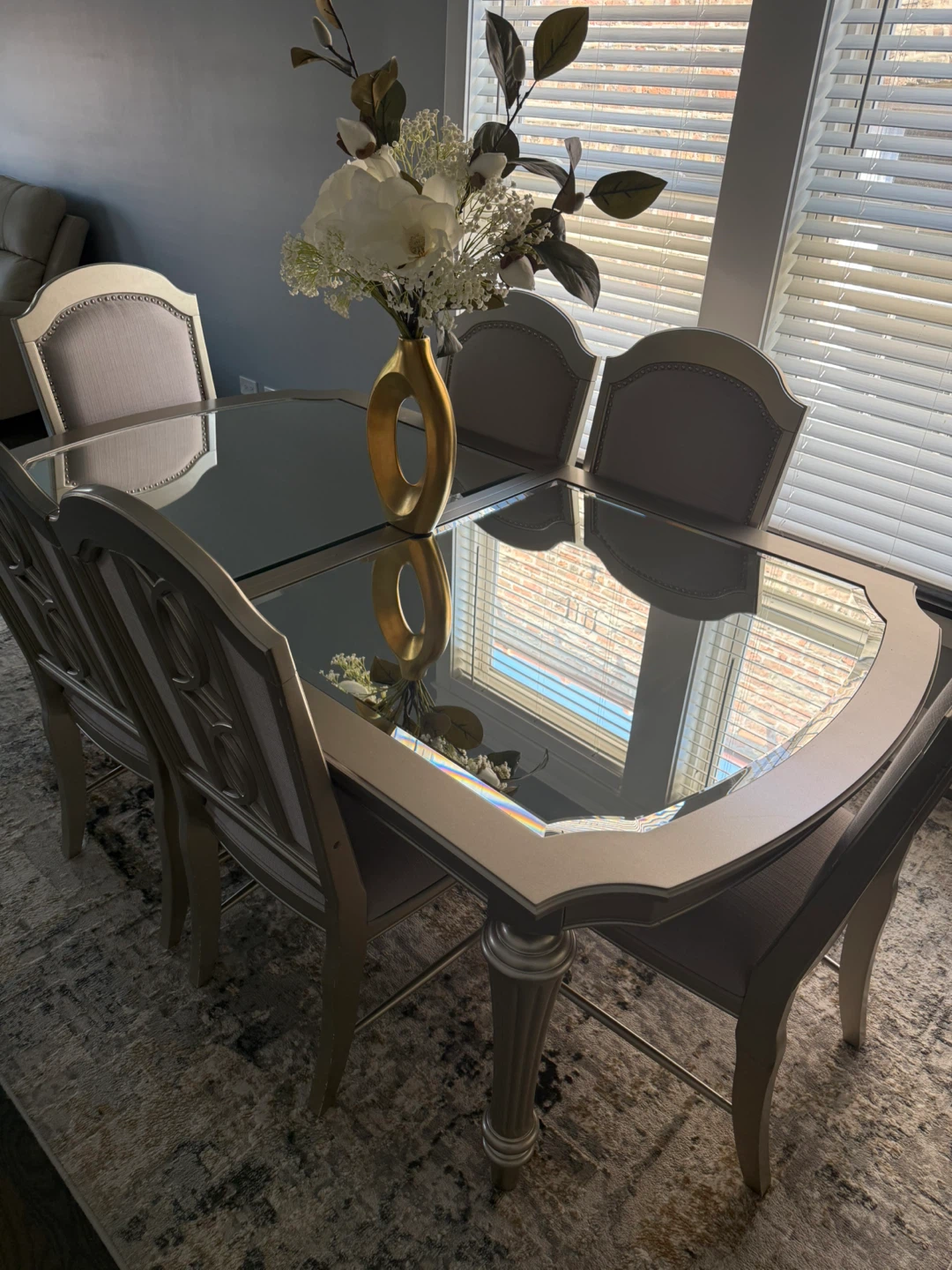 Dining Table Set with 6 Chairs