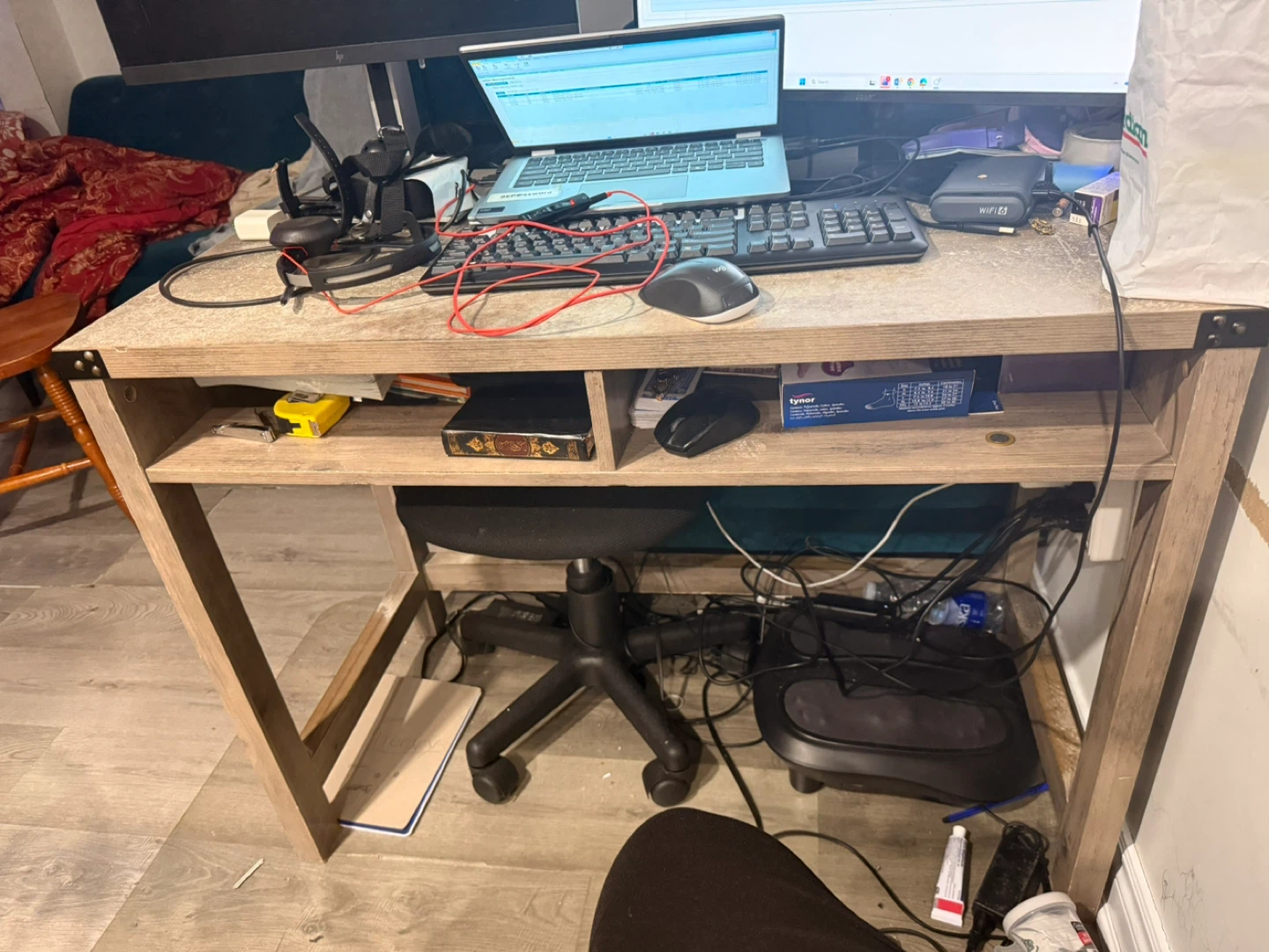 Wood Grain Computer Desk