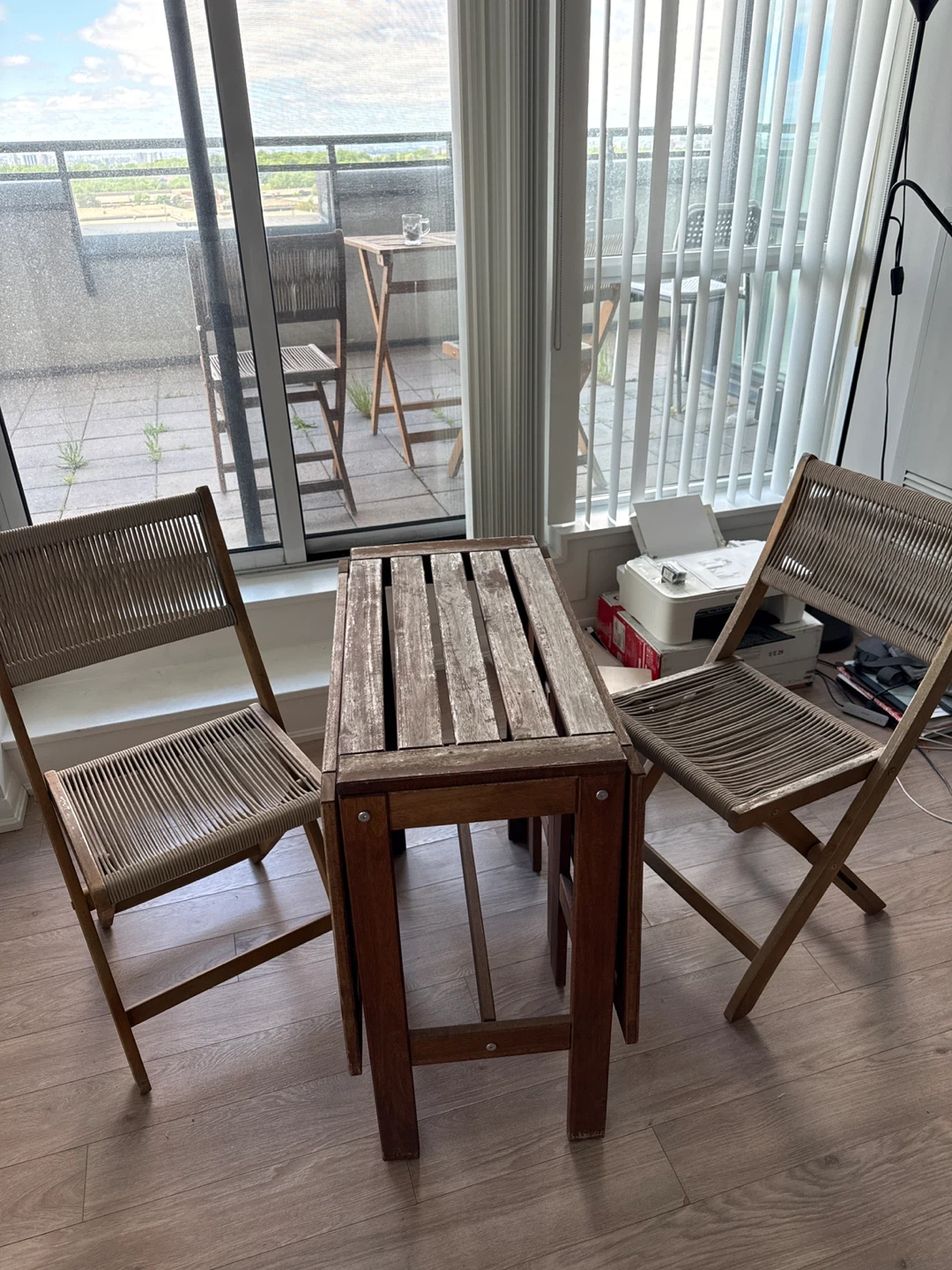 Wooden Drop Leaf Dining Table and 4 Chairs Set - photo 3