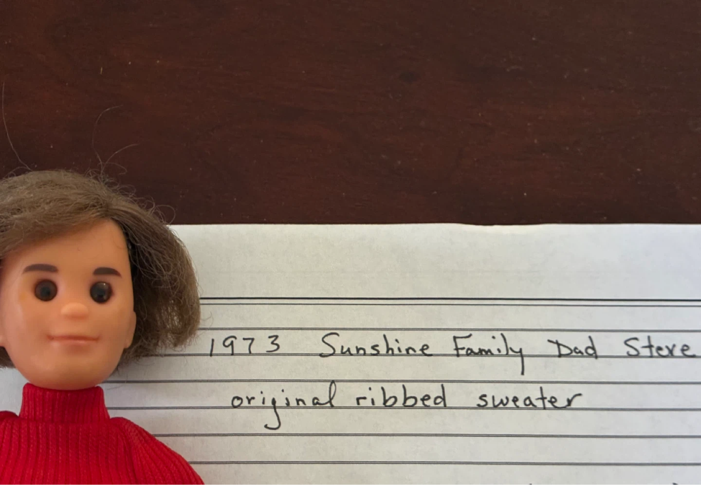 Sunshine Family Steve Dad 1970s Vintage Doll Red Sweater - photo 4