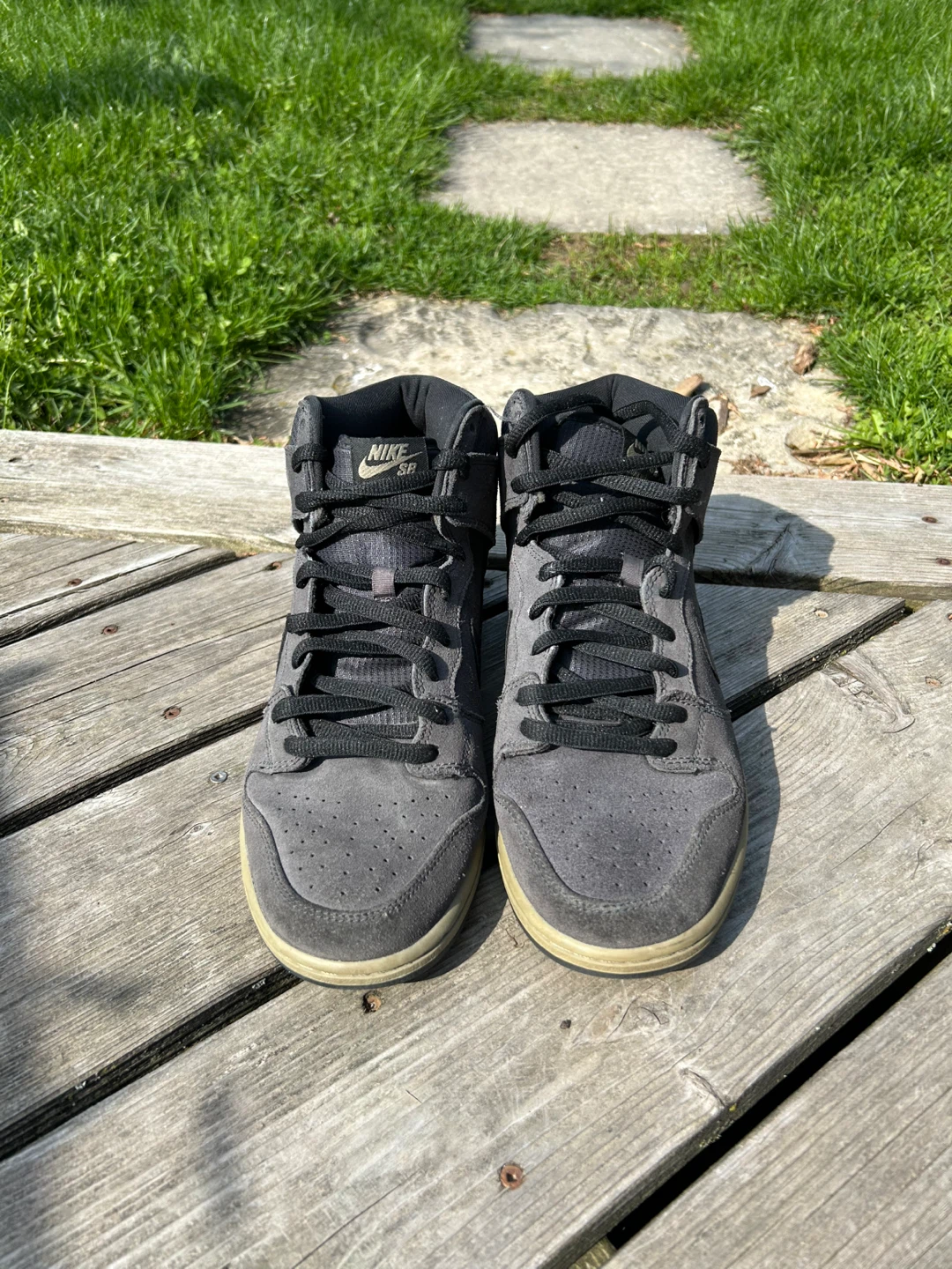 Nike Sb dunk high black grey olive size 11.5 - photo 2