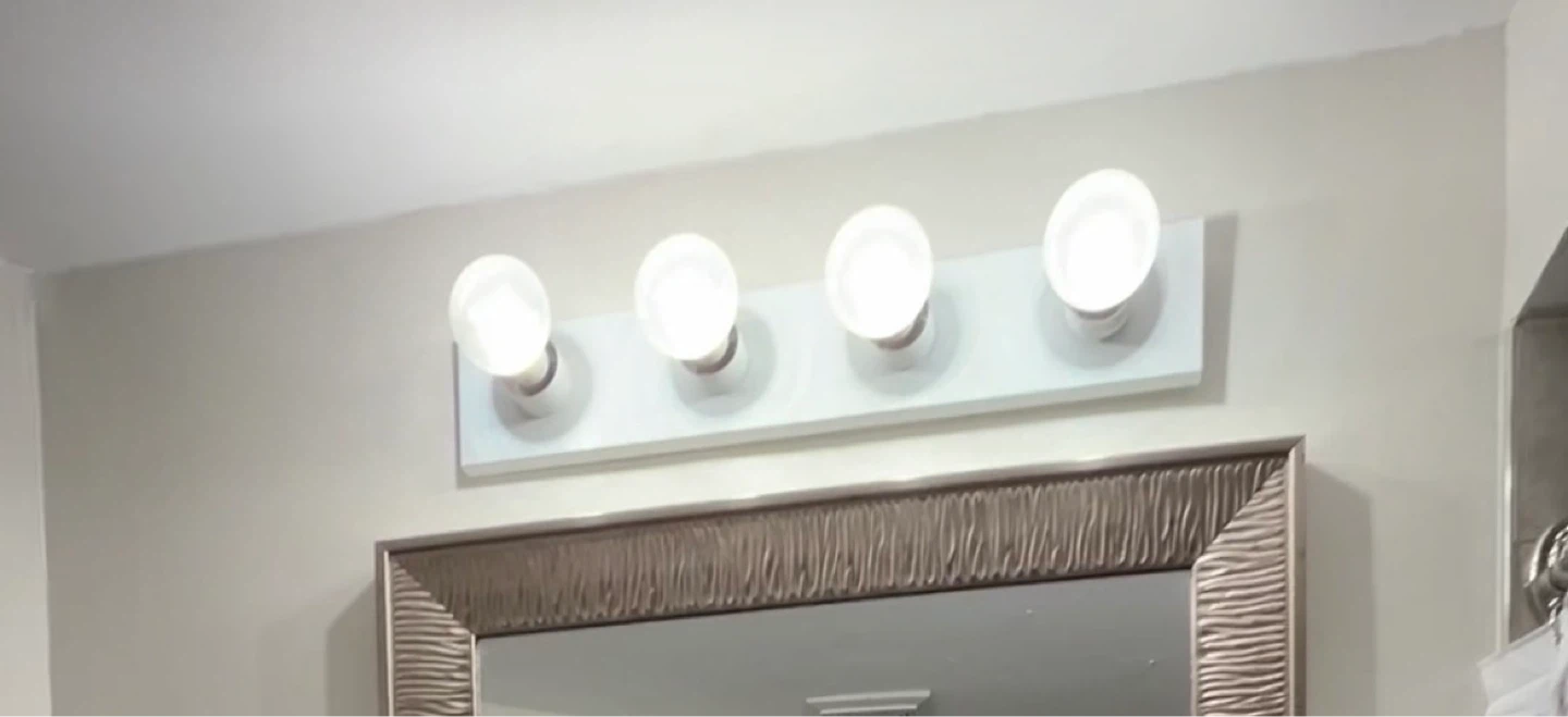 4-Light White Vanity Light Fixture