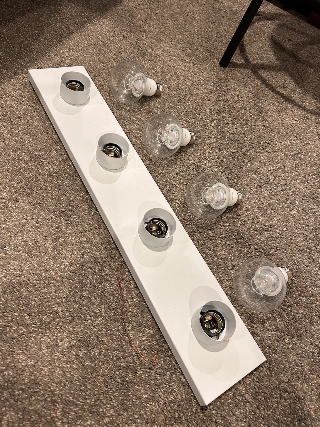 4-Light White Vanity Light Fixture - photo 2