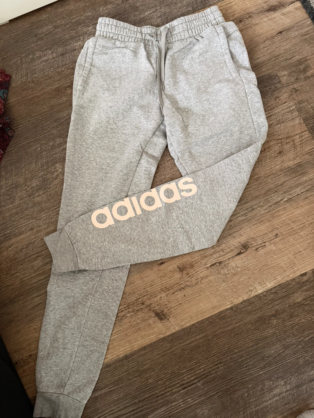 Adidas Grey Joggers with Logo