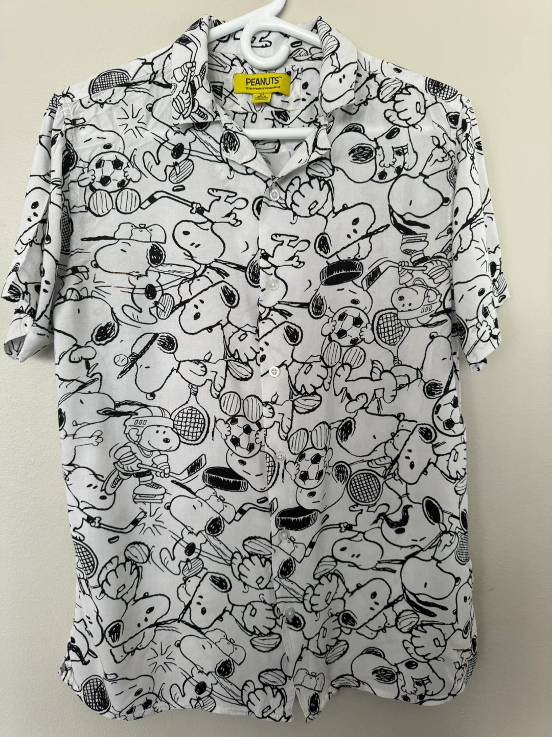 Peanuts Snoopy All Over Print Button-Up Shirt