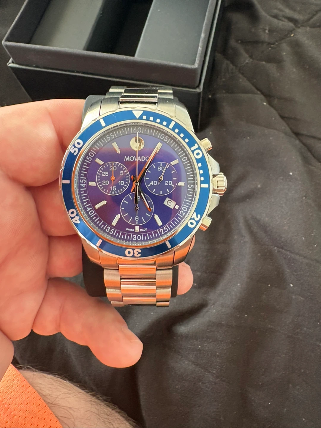 Movado Chronograph Blue Dial Watch - photo 3