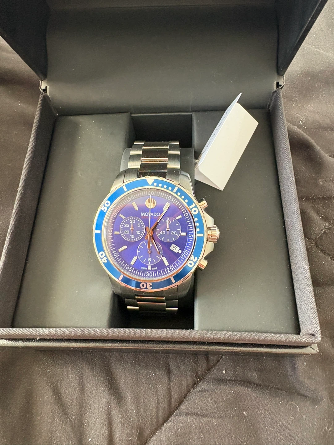 Movado Chronograph Blue Dial Watch