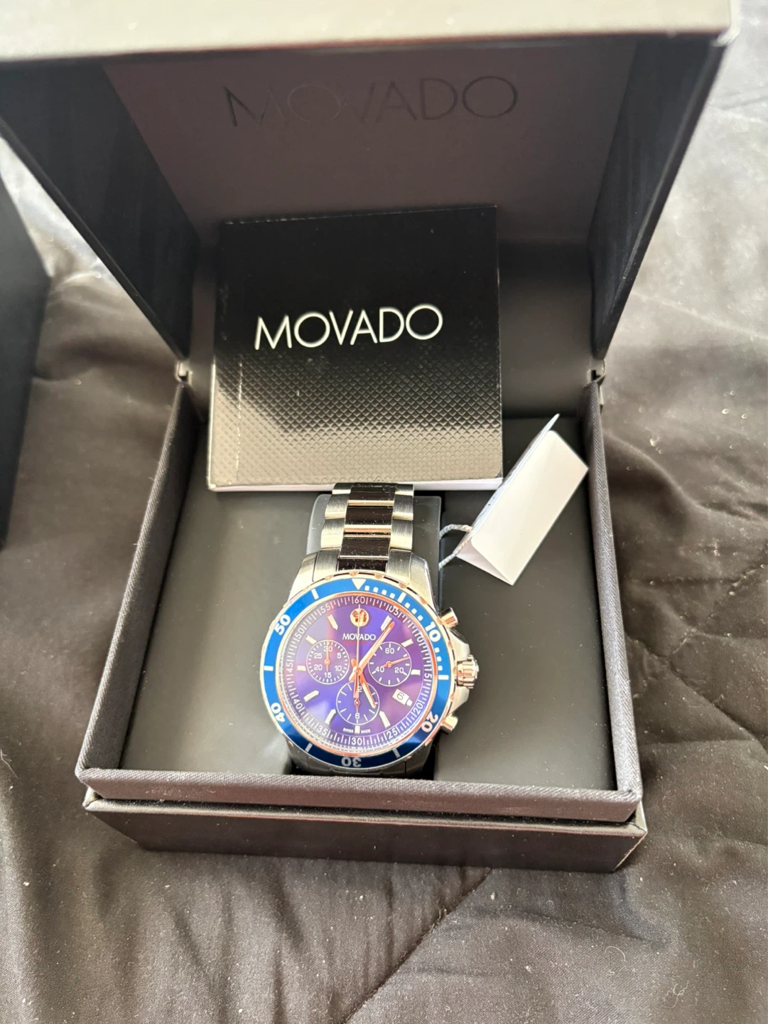 Movado Chronograph Blue Dial Watch - photo 2