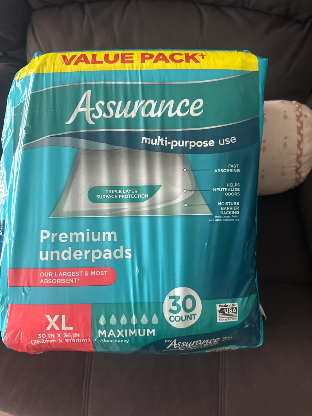 Assurance Premium Underpads XL 28 Count