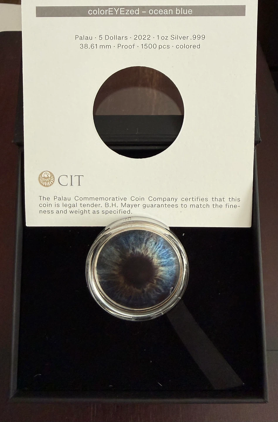 colorEYEzęd Ocean Blue 1oz Silver Coin - photo 2