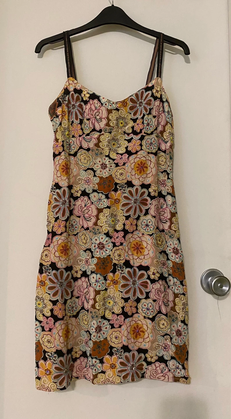 Vintage silk beaded dress