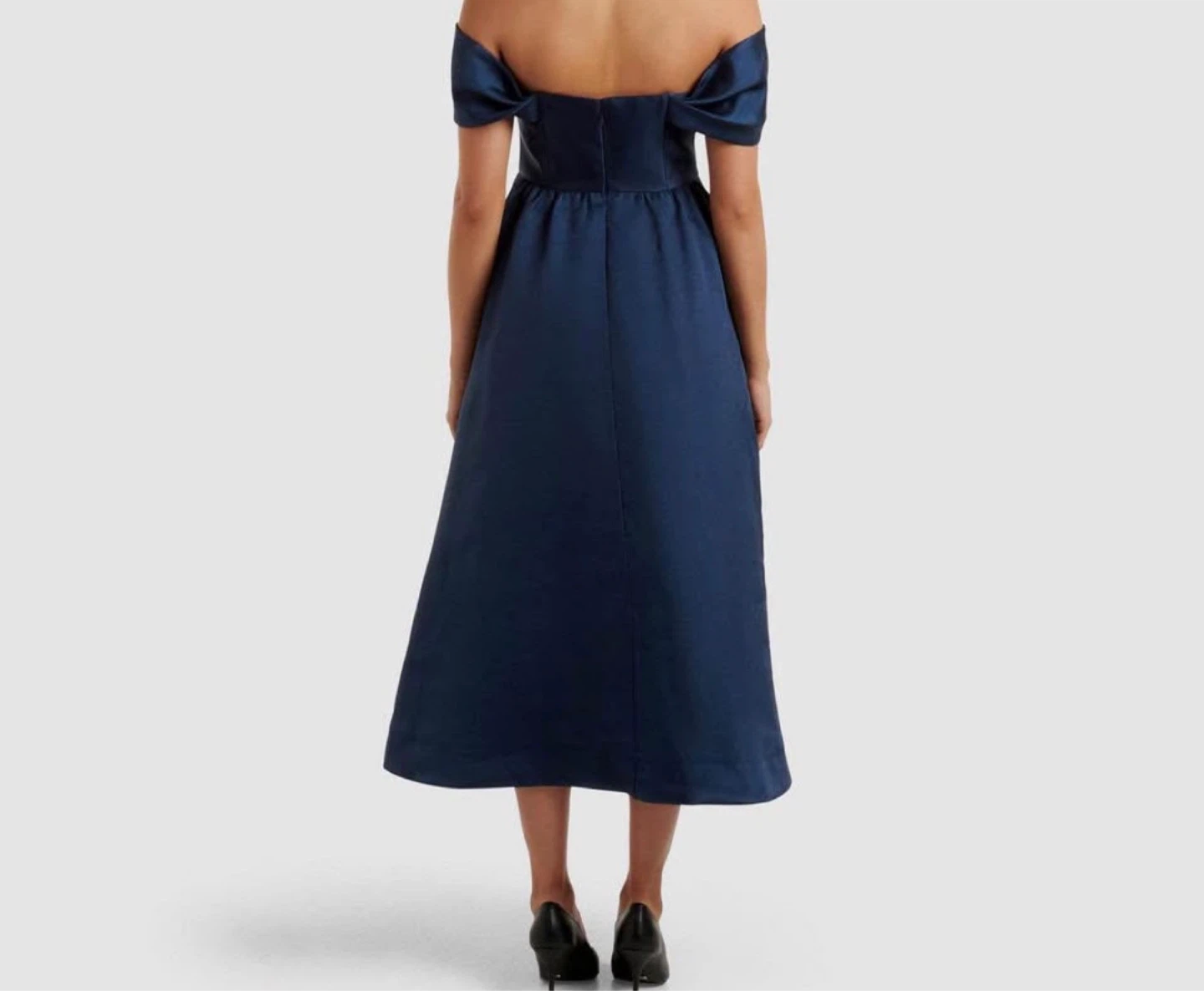 Ever New Emilia Off Shoulder Navy Prom Dress Size 4 - photo 3