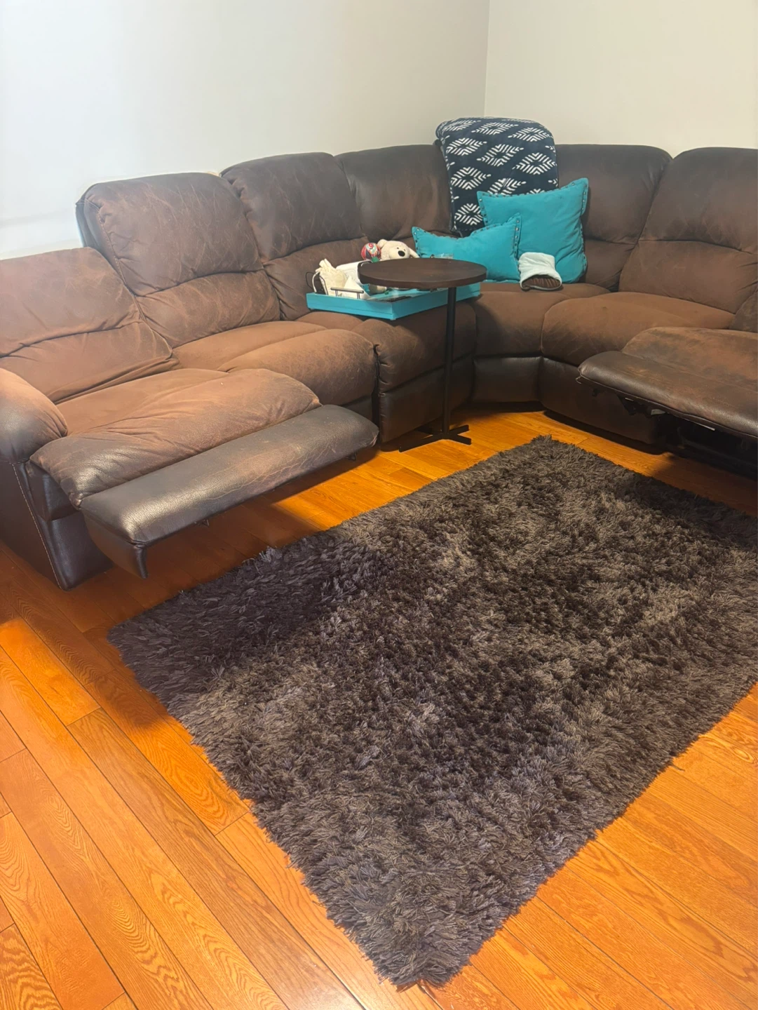 Brown Sectional Recliner Sofa - photo 3