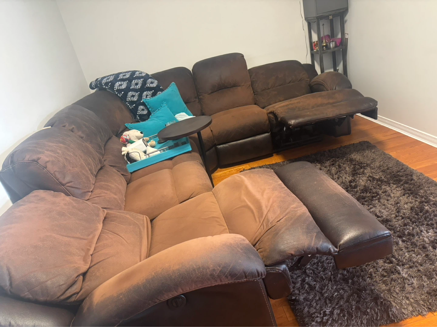 Brown Sectional Recliner Sofa - photo 4
