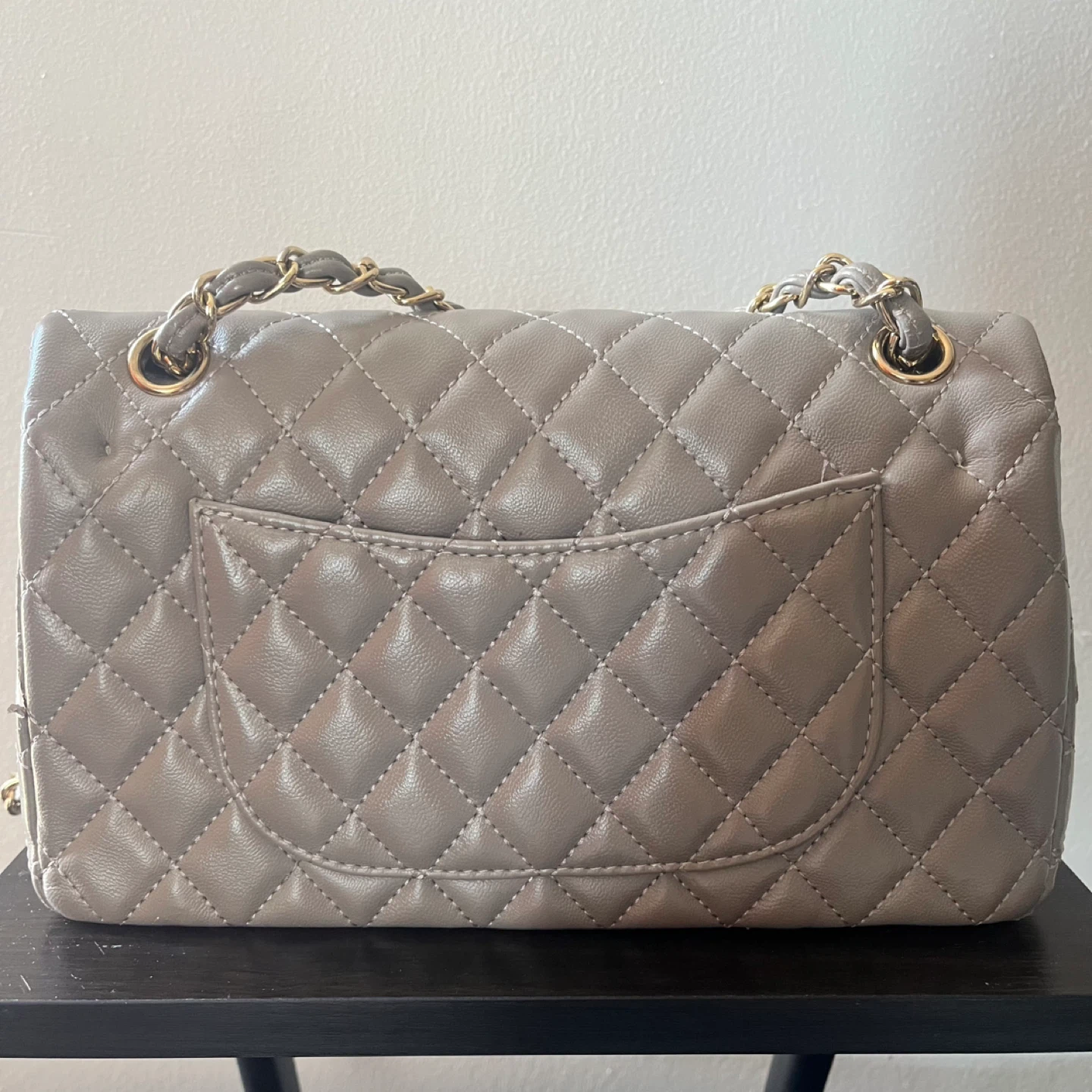 Quilted flap bag, women bag Grey - photo 2