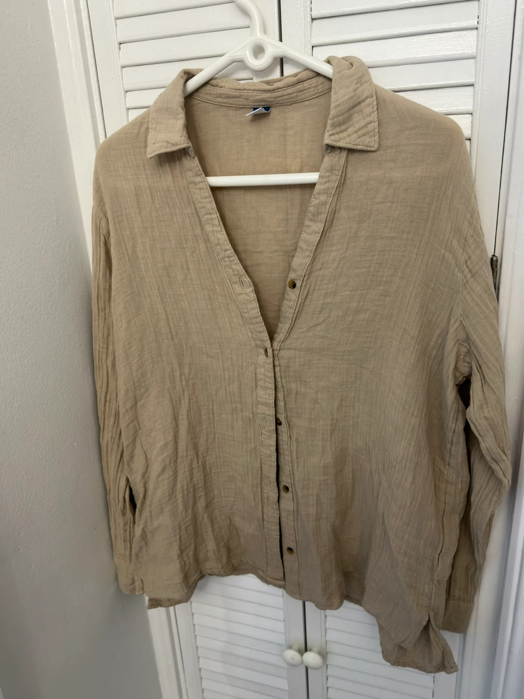 Gauze Button-Up Shirt - photo 2
