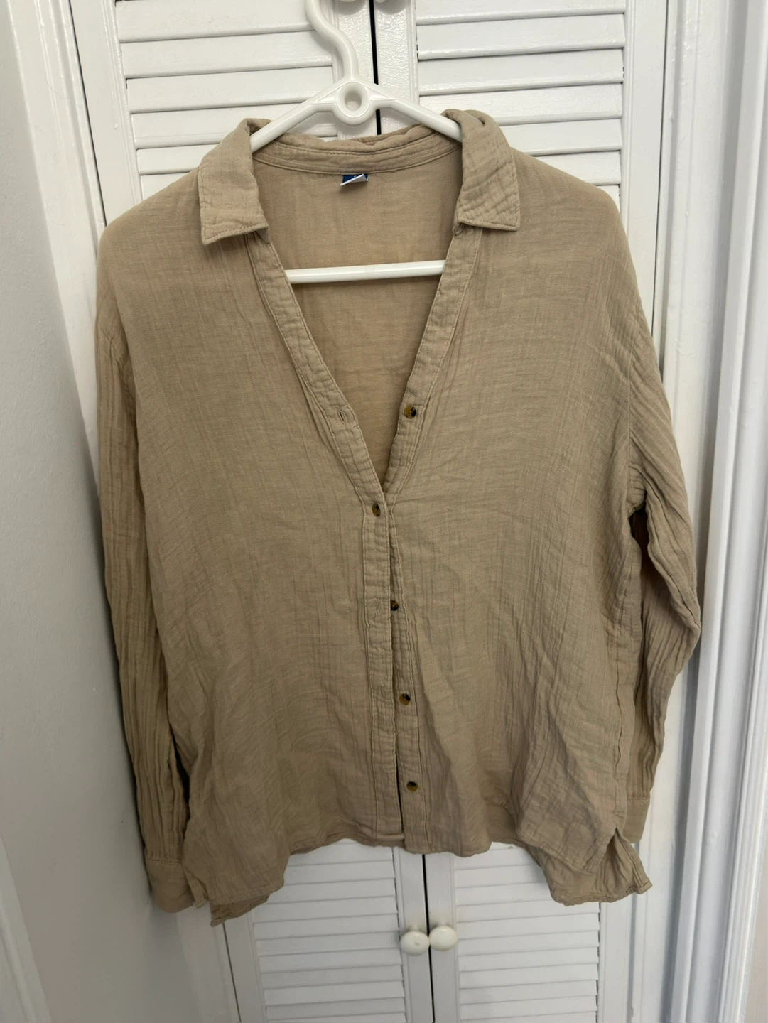 Gauze Button-Up Shirt