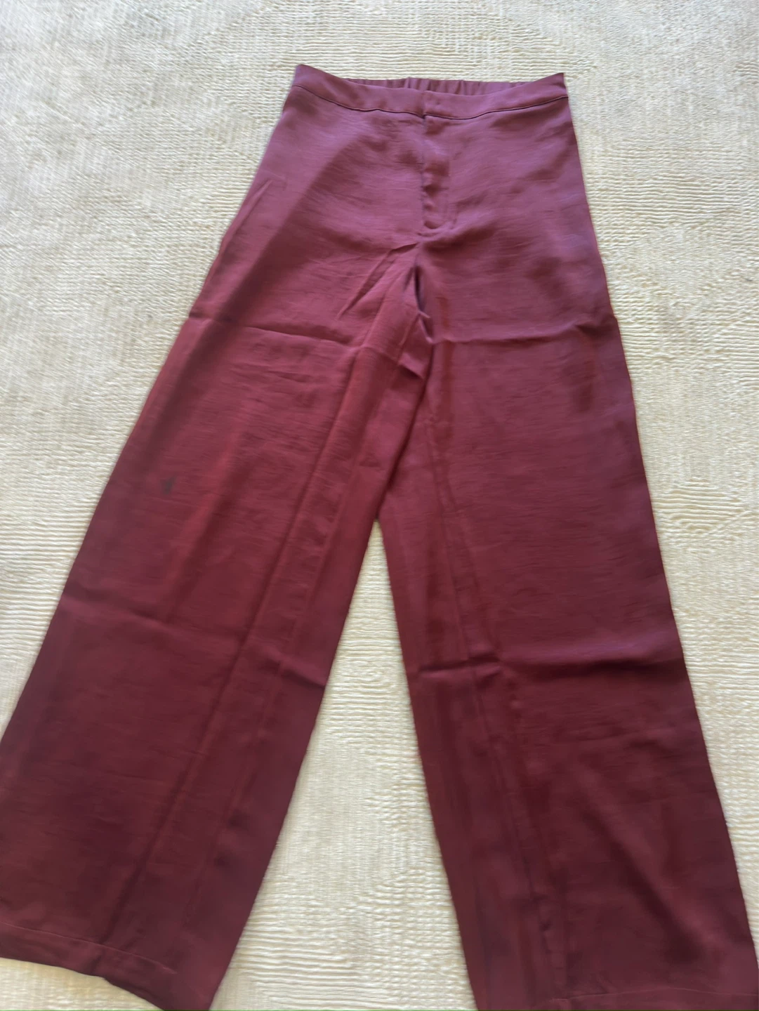 Fashion Nova Denise Satin Wide Leg Trousers Size M