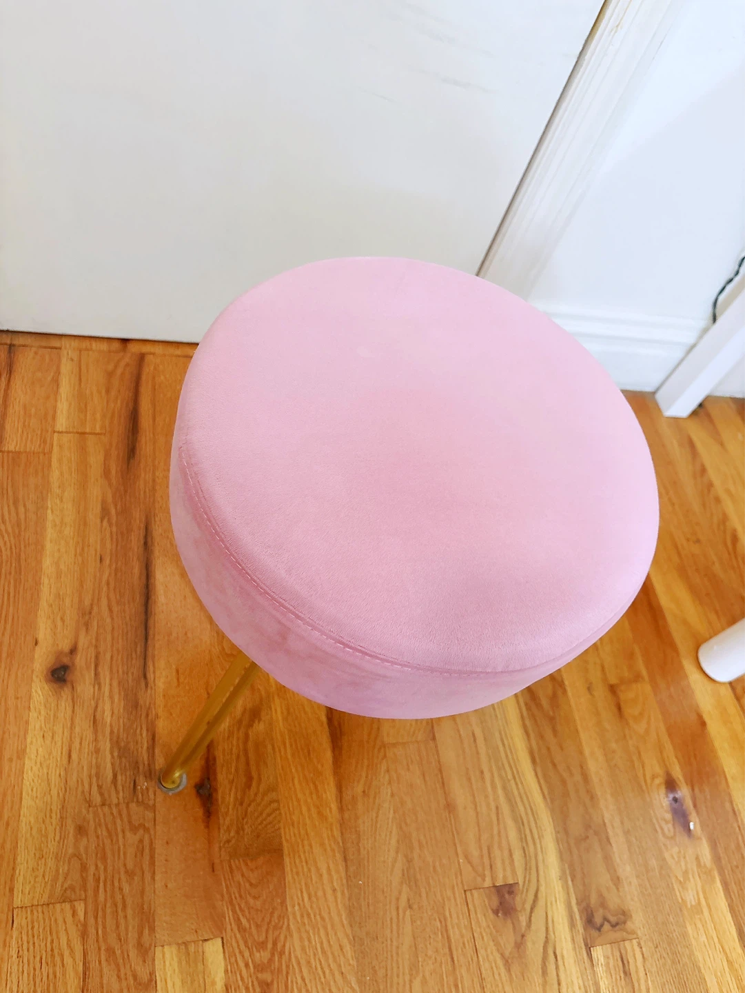 Pink Velvet Stool - photo 2