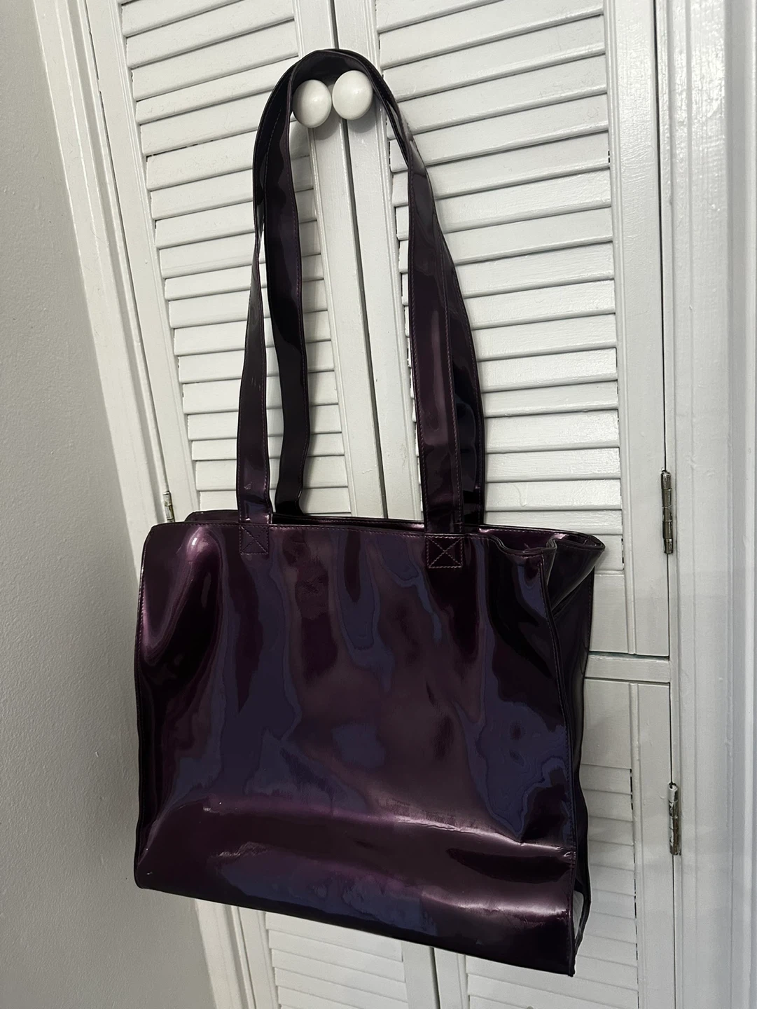 Vintage Shiny Purple Tote Bag - photo 2