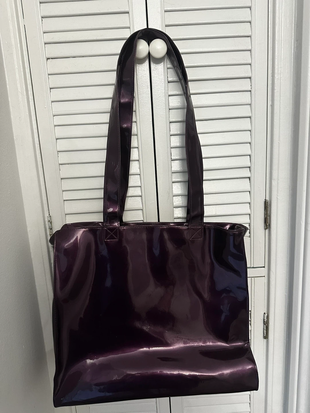 Vintage Shiny Purple Tote Bag