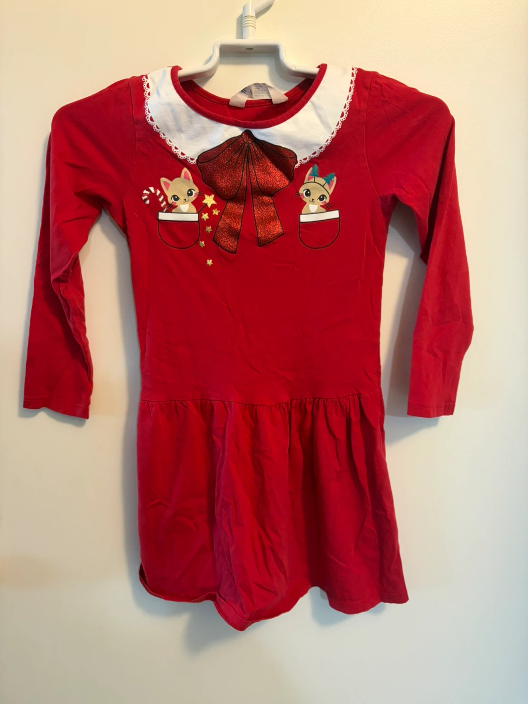 H&M Girls Red Christmas Dress
