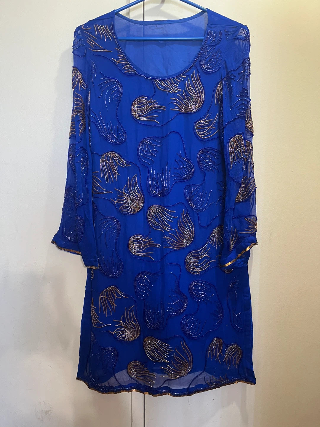 Blue Beaded Kurti