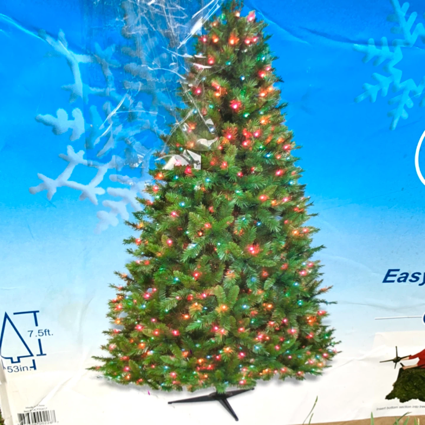 Pre Lit Christmas Tree 7.5 Ft Artificial Tree Holiday Decor - photo 3