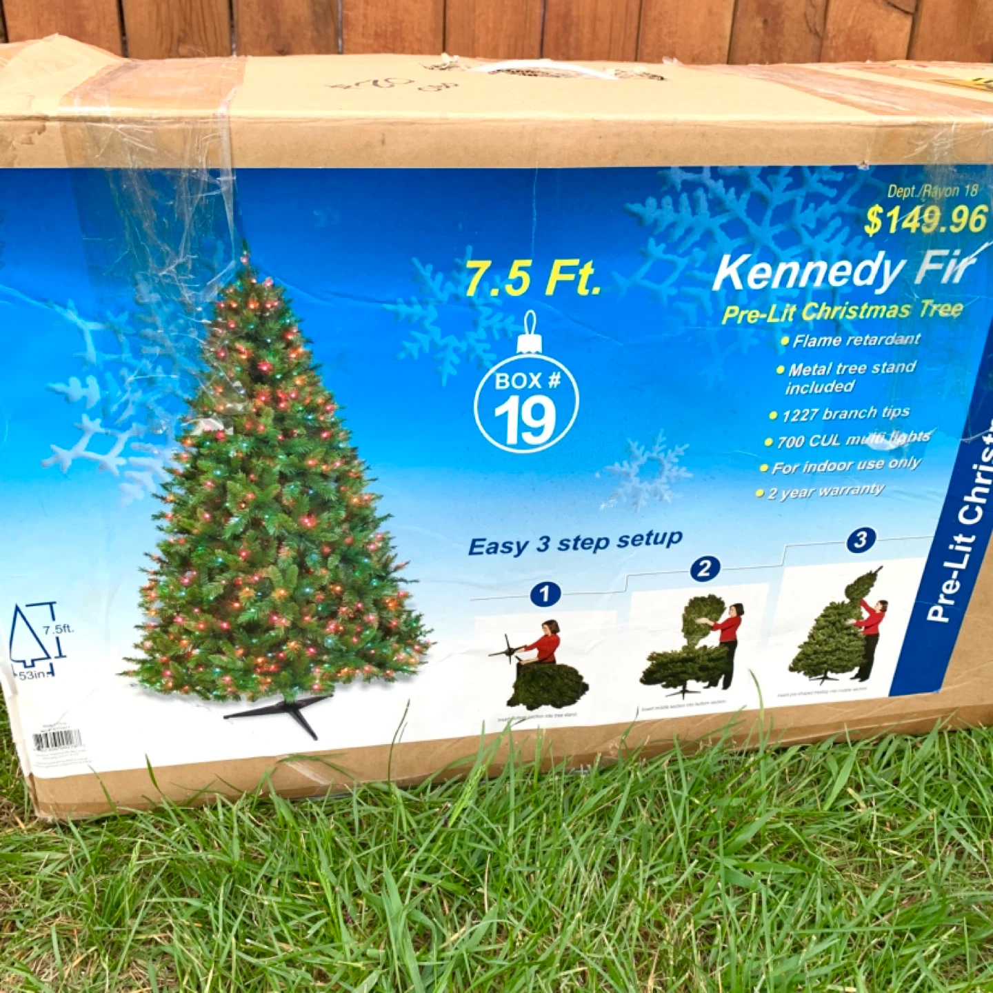 Pre Lit Christmas Tree 7.5 Ft Artificial Tree Holiday Decor - photo 2