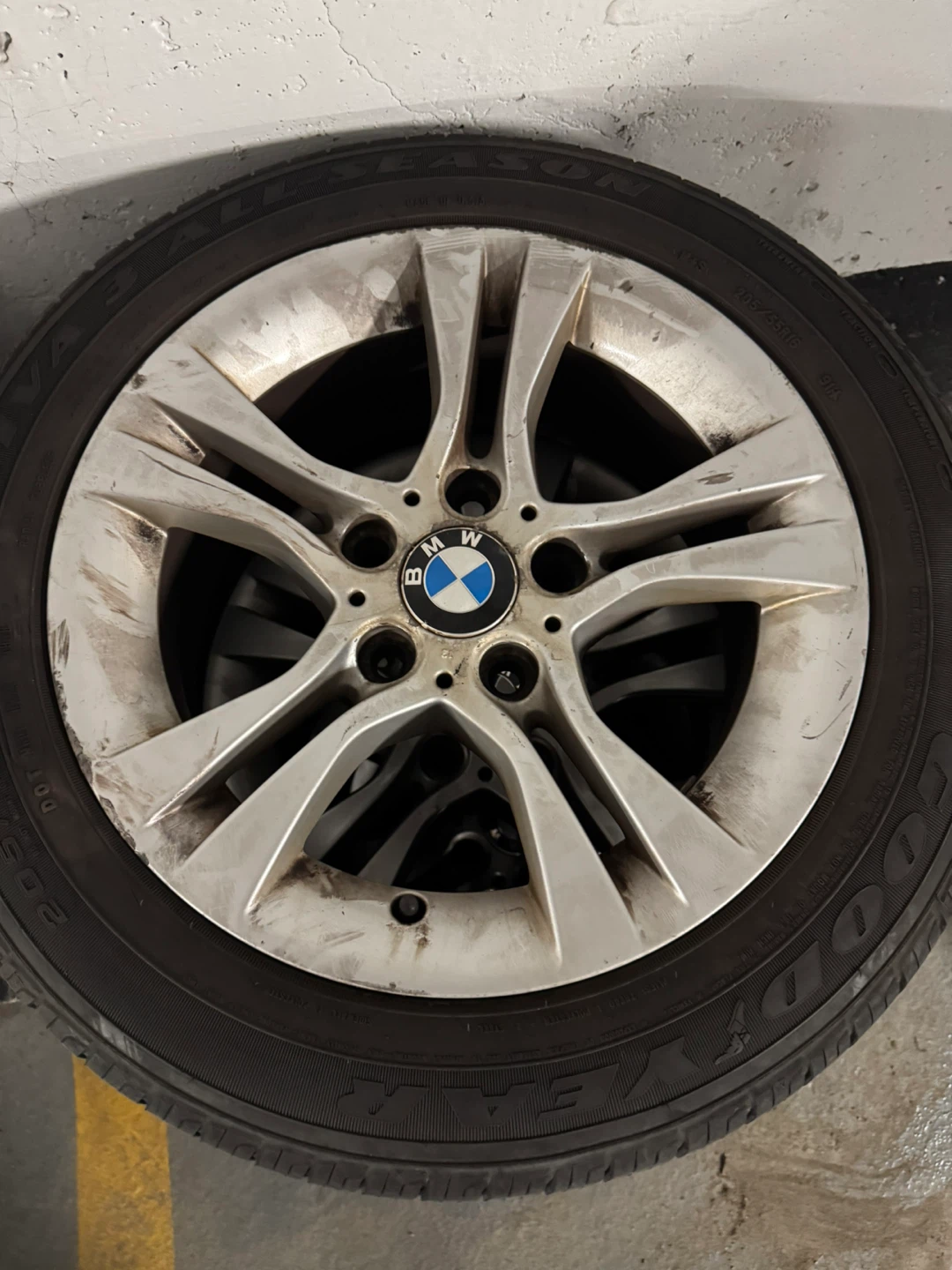 Set of 4 BMW Alloy Wheels and Goodyear Tires - photo 2