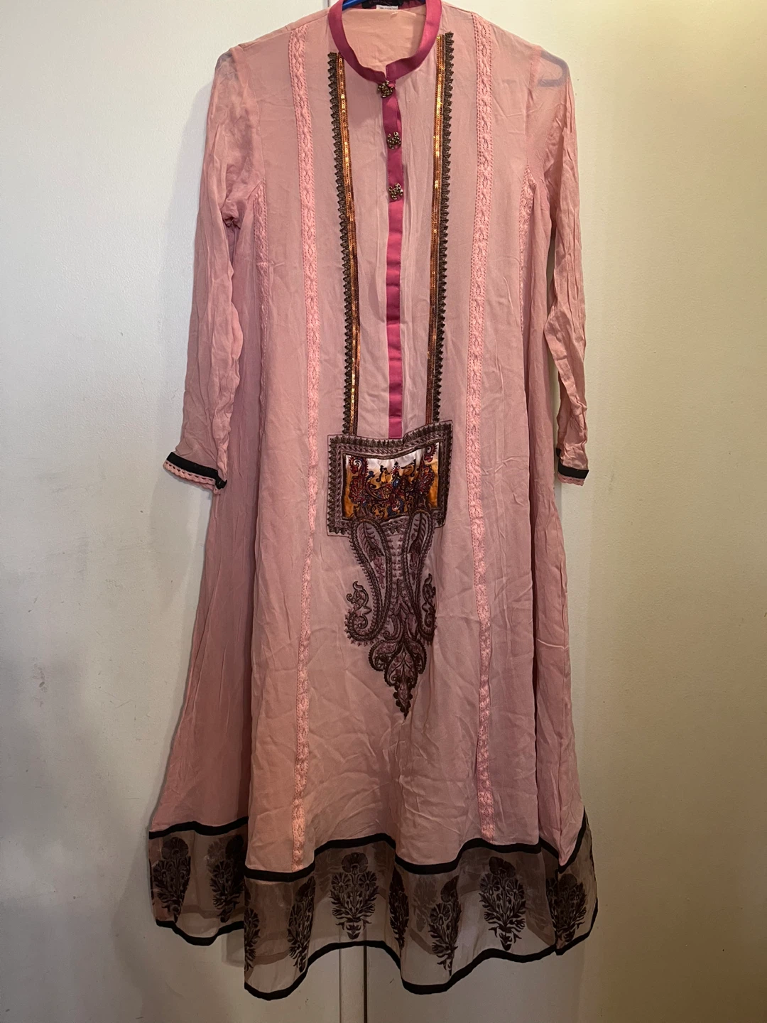 Pink Kurti, Pants, and Duppata Set