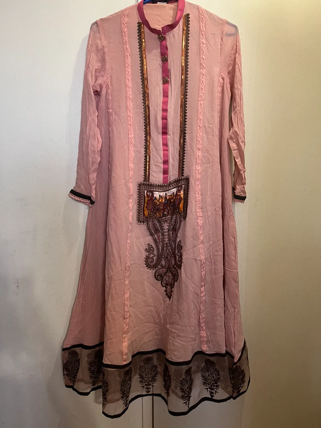Pink Kurti, Pants, and Duppata Set
