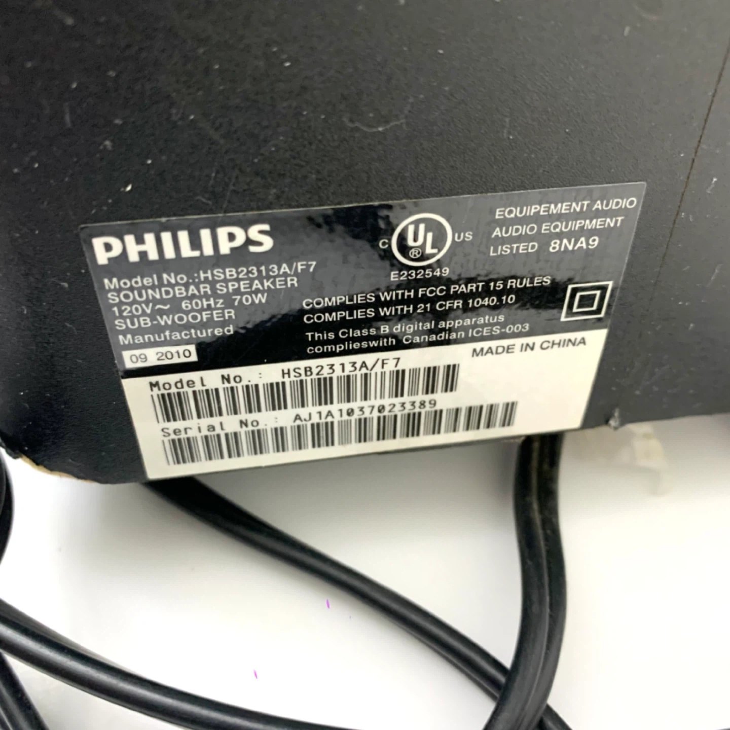 Subwoofer Speaker Soundbar Electronics Audio System Philips - photo 5