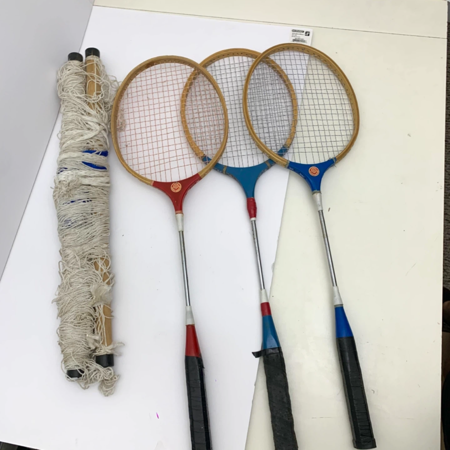 Badminton Rackets Badminton Set Vintage Wooden Racquets With Net