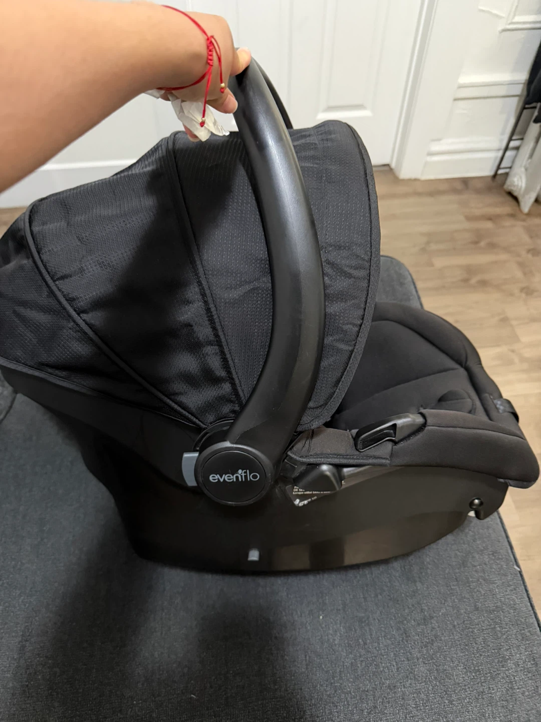 Evenflo Infant Car Seat with Skip Hop Winter Cover