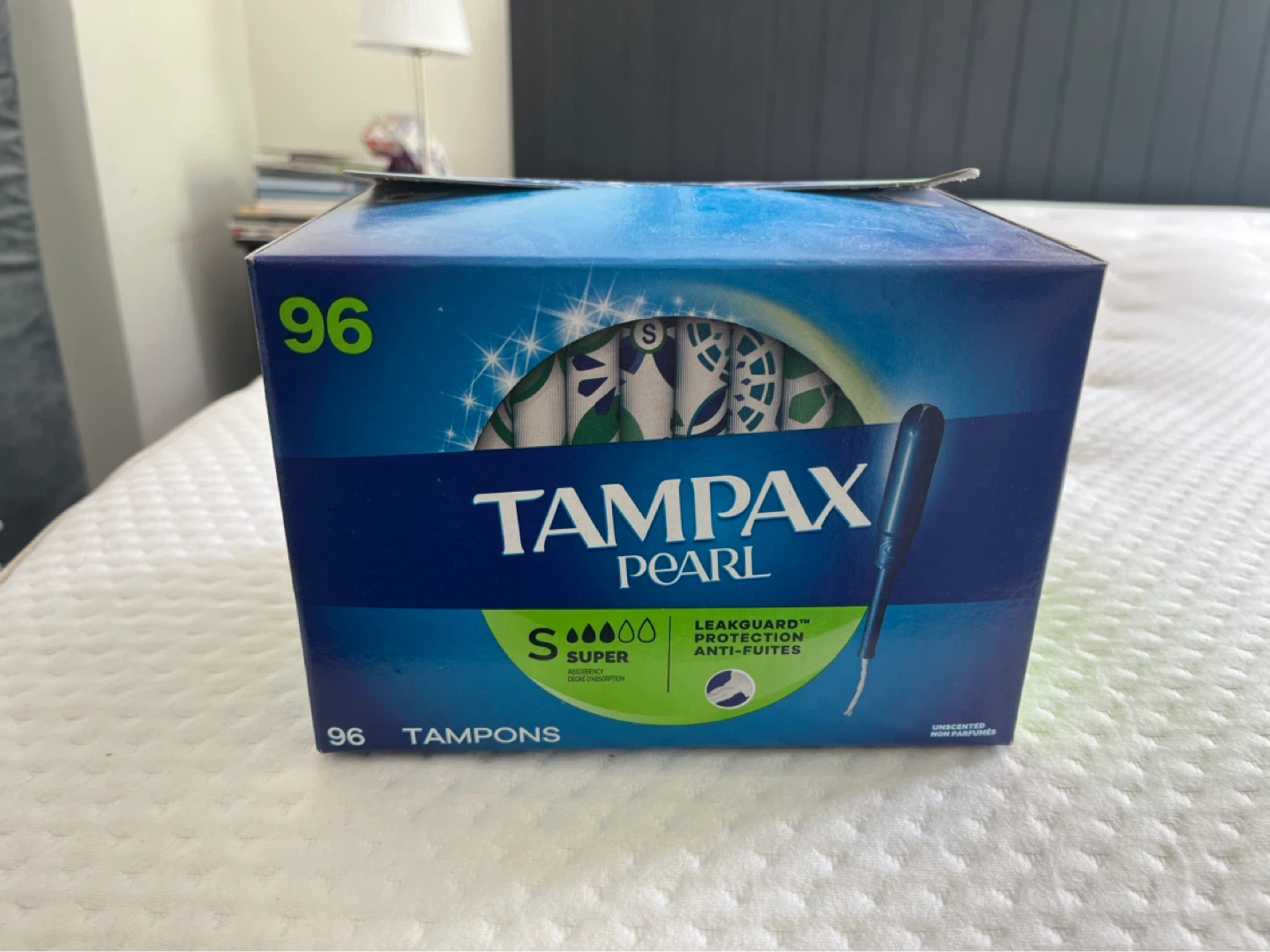 Tampax Pearl Super Absorbency Tampons, 96 Count