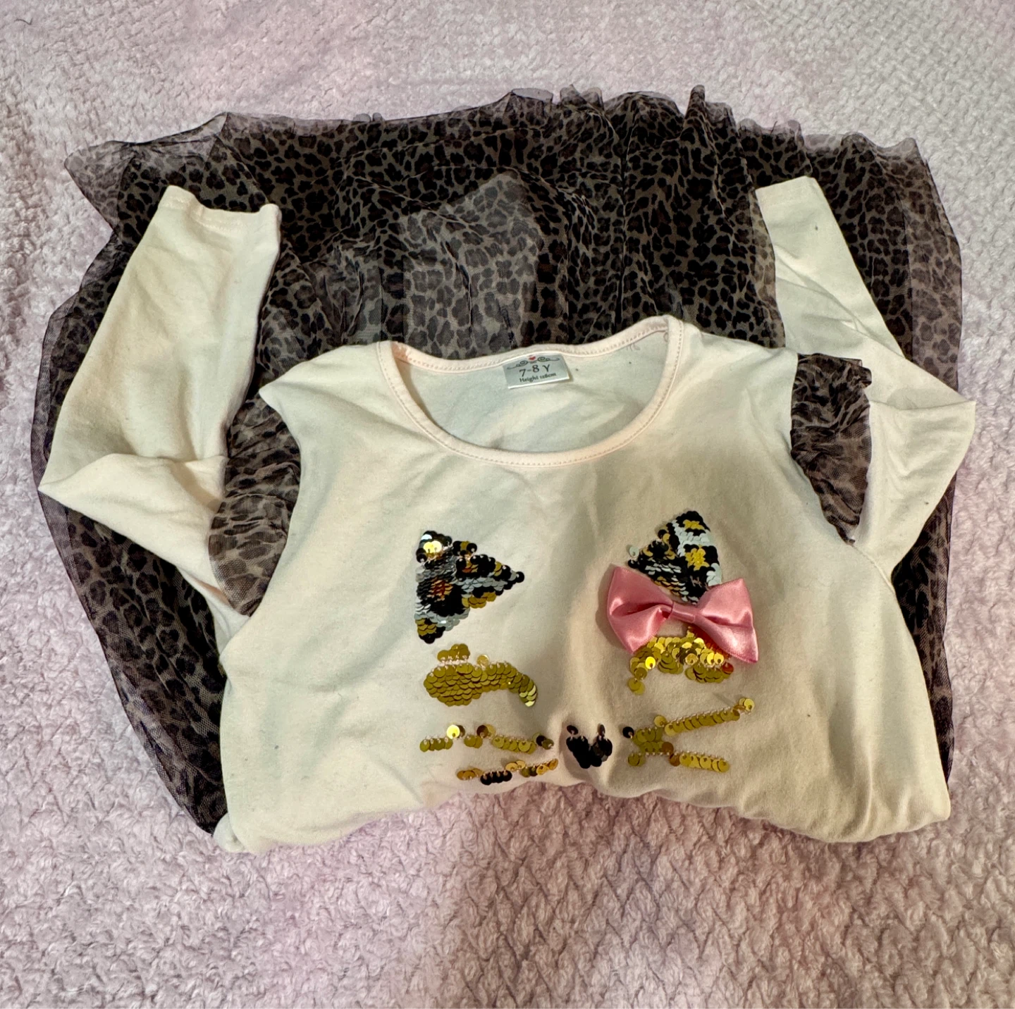 Girls Cat Sequin Dress - photo 3