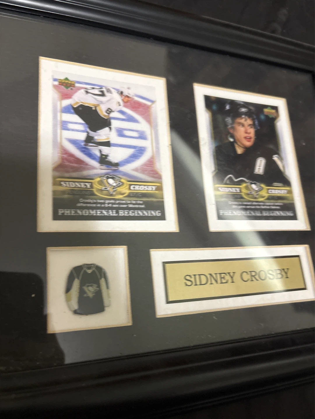 Framed Sidney Crosby Hockey Card Memorabilia - photo 3