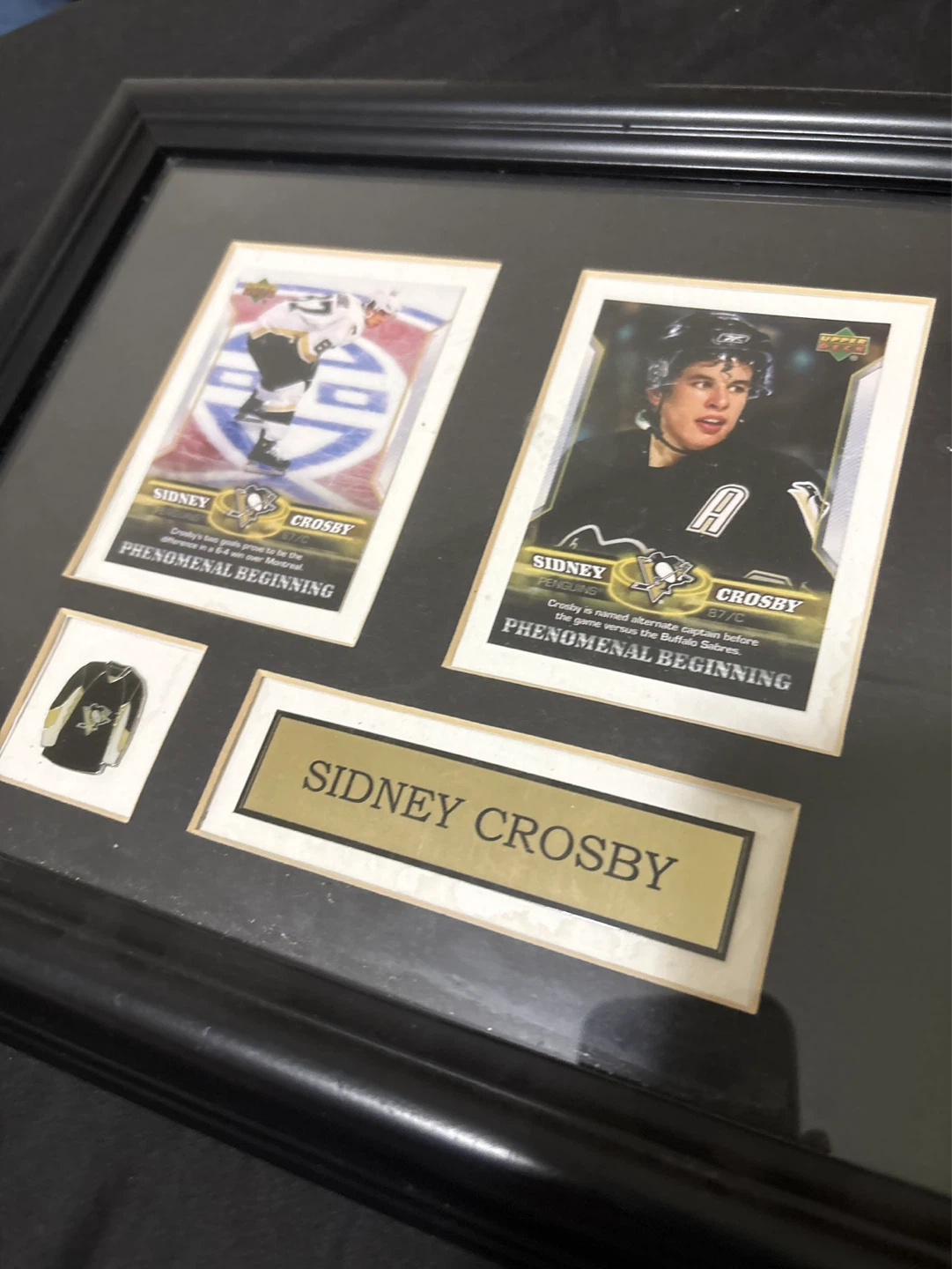 Framed Sidney Crosby Hockey Card Memorabilia - photo 2