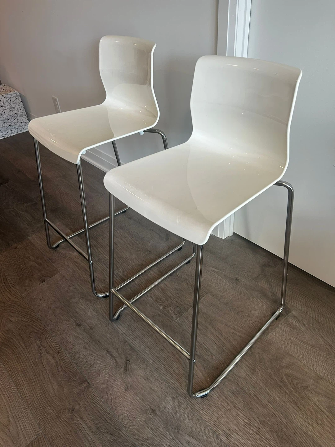 White Bar Stools (Set of 2) - photo 2