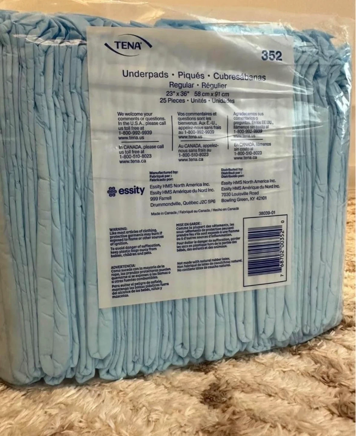 TENA Underpads 23" x 36" (25 Count)