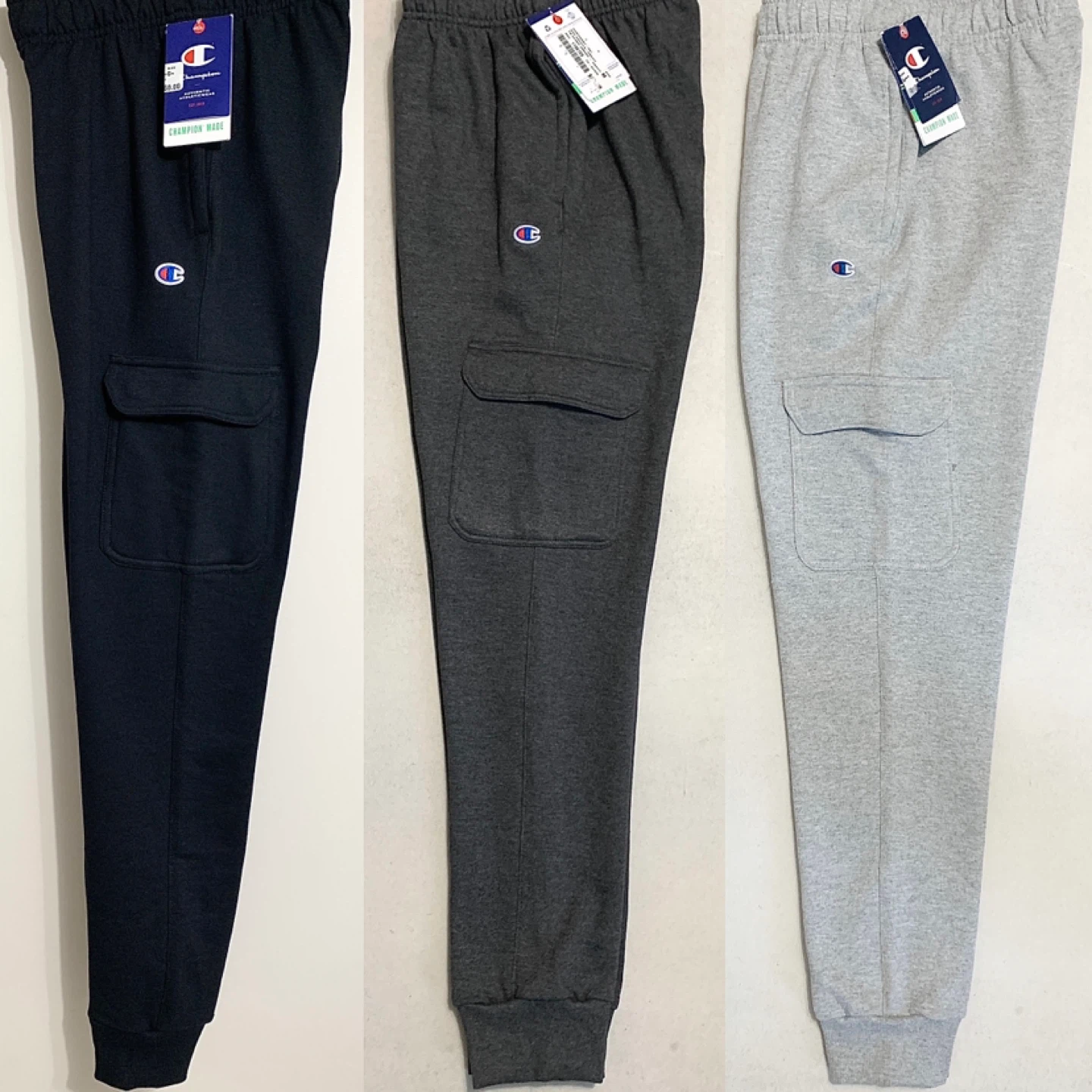 Champion Cargo Sweatpants Mens Powerblend Fleece Joggers NEW