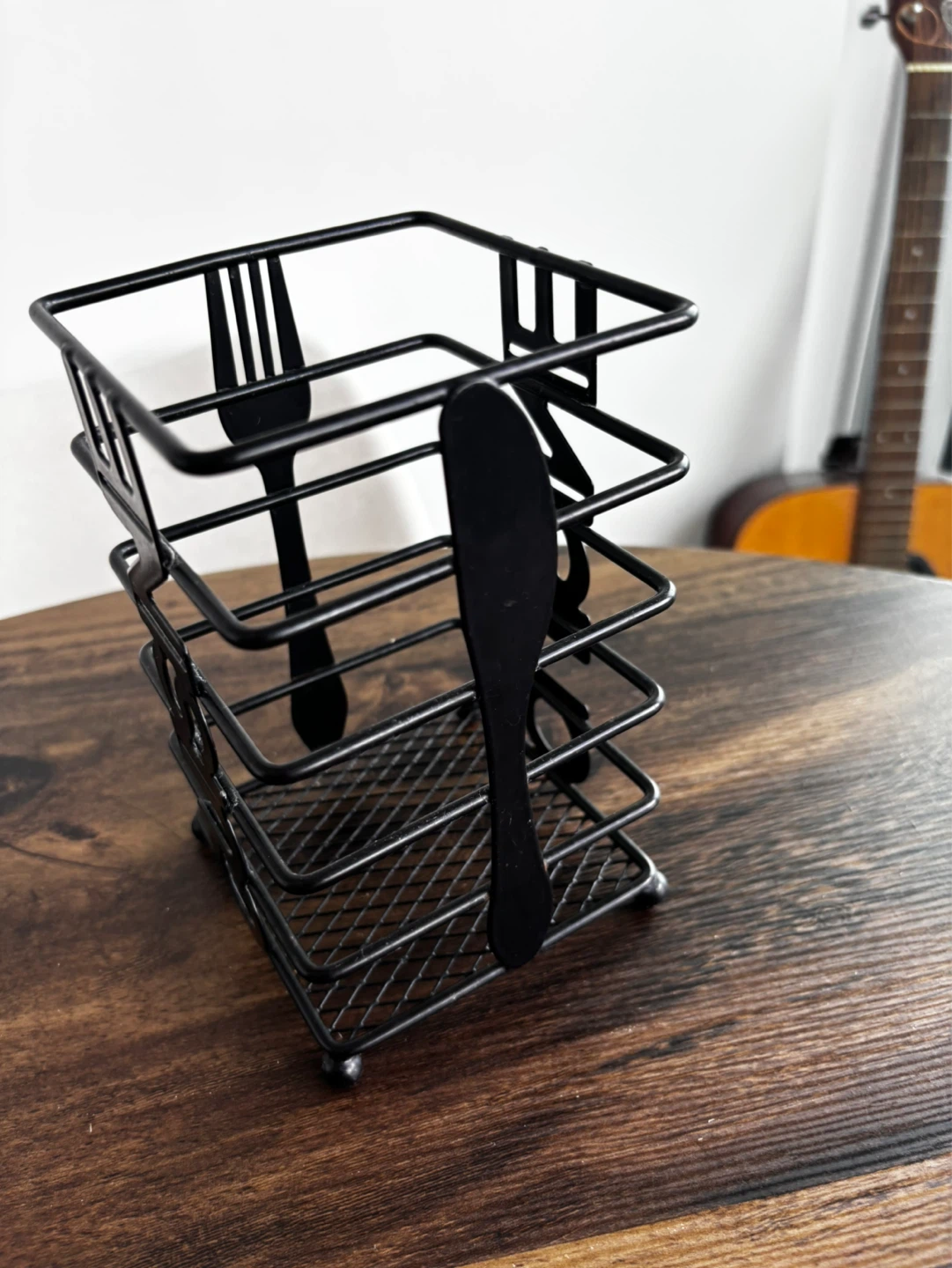 Black Metal Cutlery Holder Organizer - photo 2