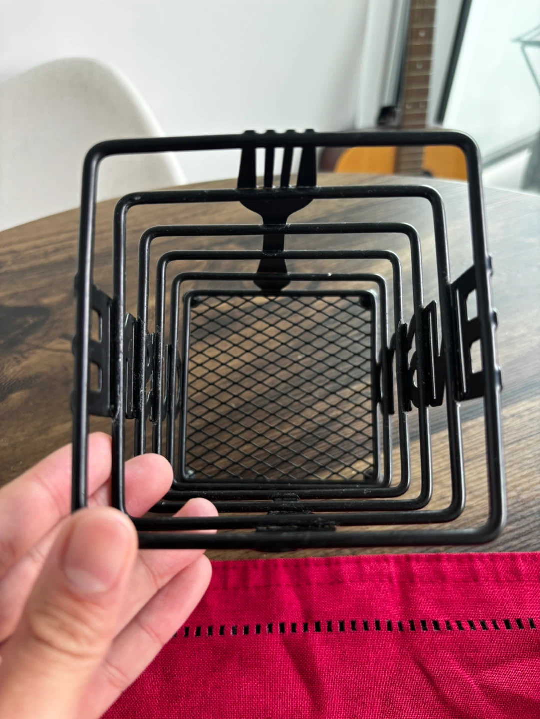 Black Metal Cutlery Holder Organizer