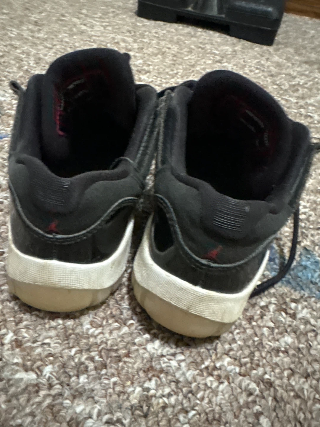Air Jordan 11 Retro Low Black Red Sneakers - photo 4