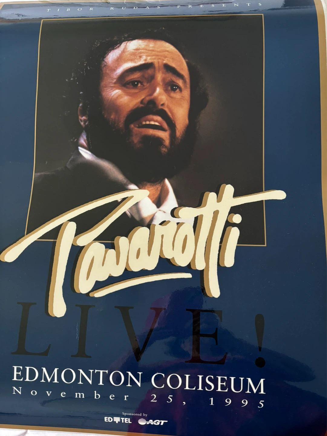 Luciano Pavarotti Live Poster - Edmonton Coliseum Nov 25, 1995 - photo 2