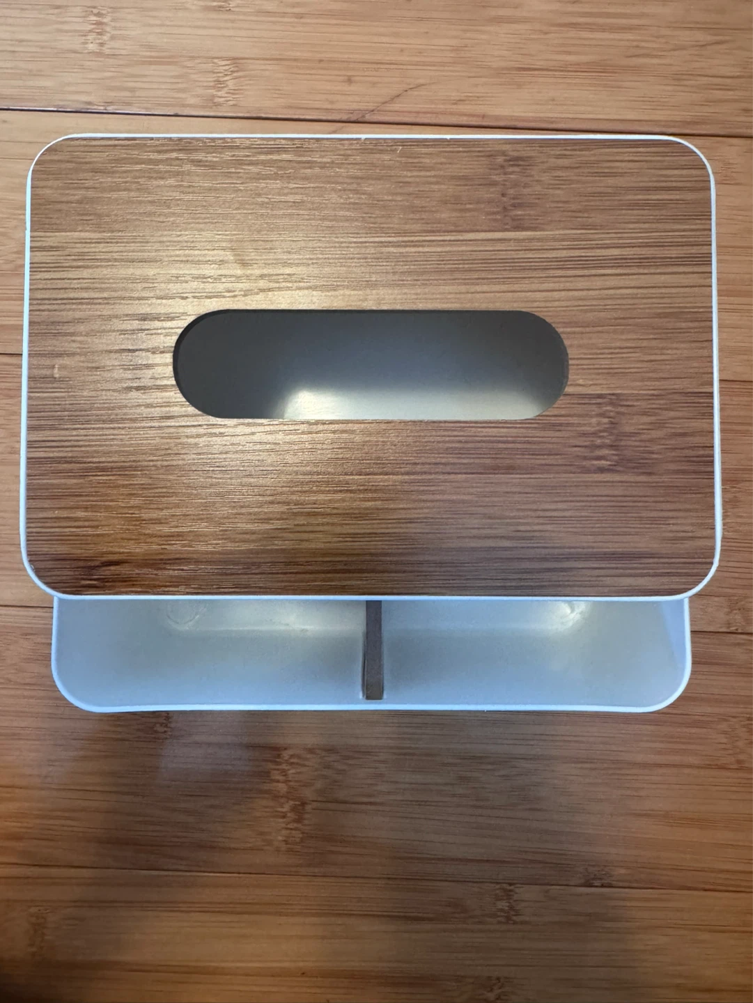 Wooden Top Tissue Box Holder
