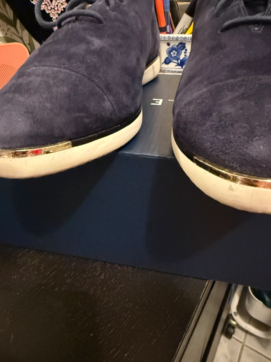 Cole Haan Grand Crosscourt Turf Shoes - Navy Suede - Size 7.5B - photo 2