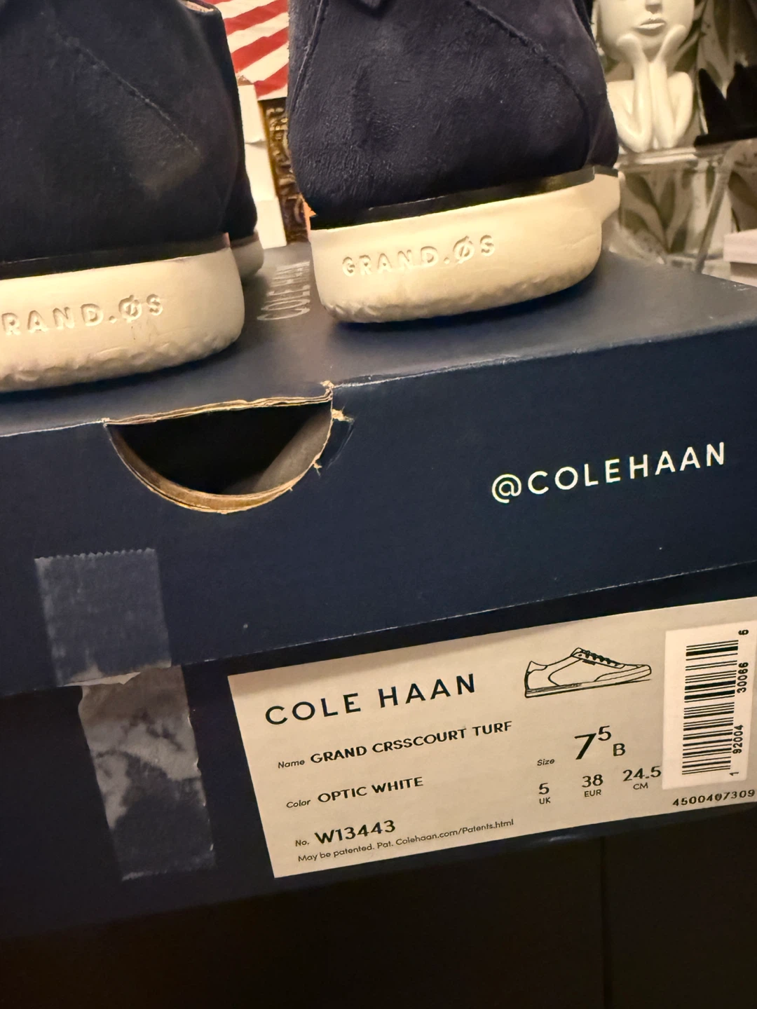 Cole Haan Grand Crosscourt Turf Shoes - Navy Suede - Size 7.5B - photo 3
